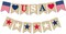 4th of July Decorations - 4th of July Banner for Memorial Day (Red white and blue)